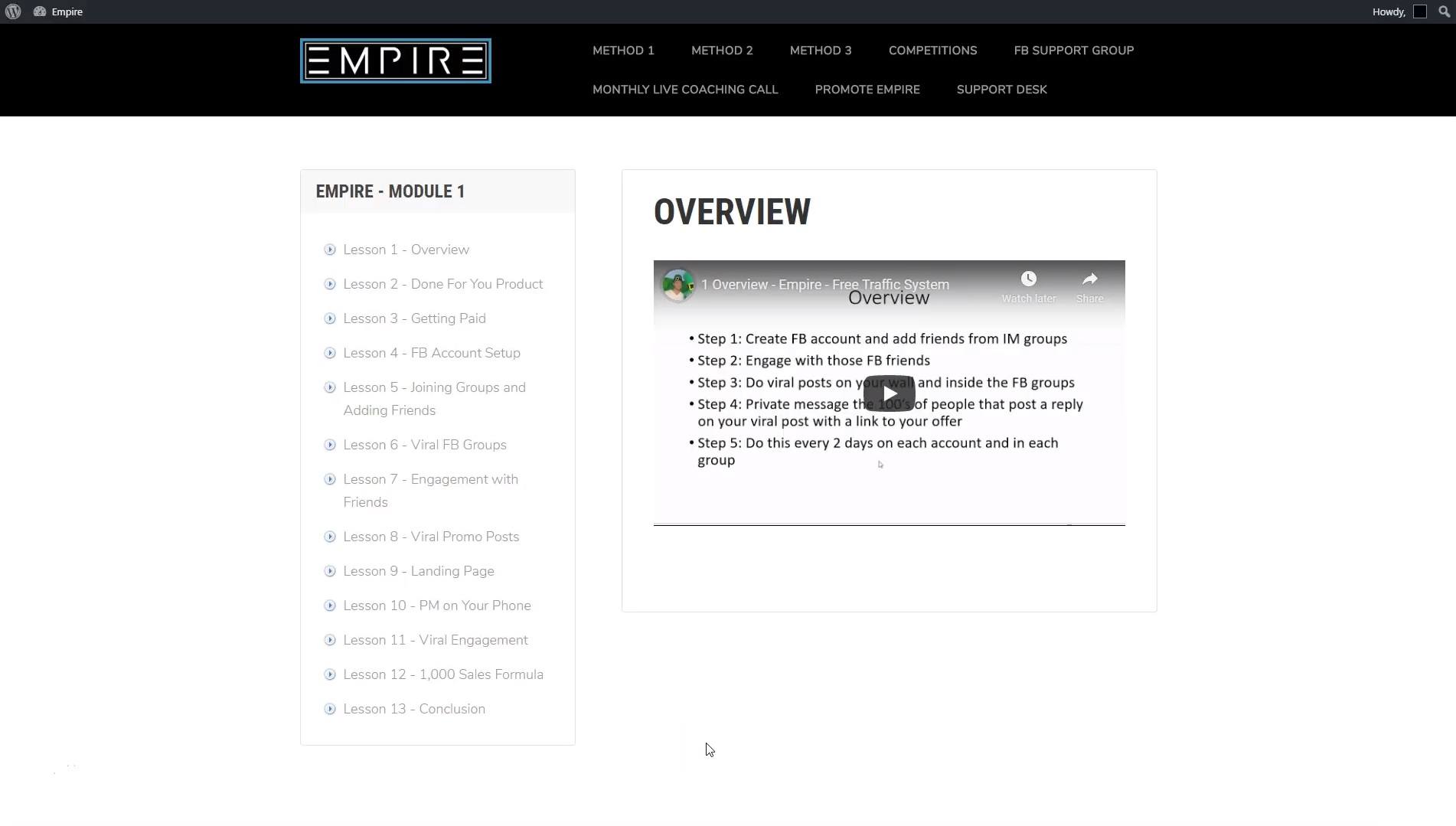 Empire by Fergal Downes: Module 1